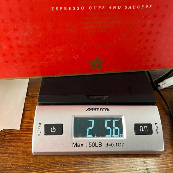 Williams-Sonoma Red Star Cup & Saucer Set Holiday Dessert Espresso Holiday - Picture 12 of 12